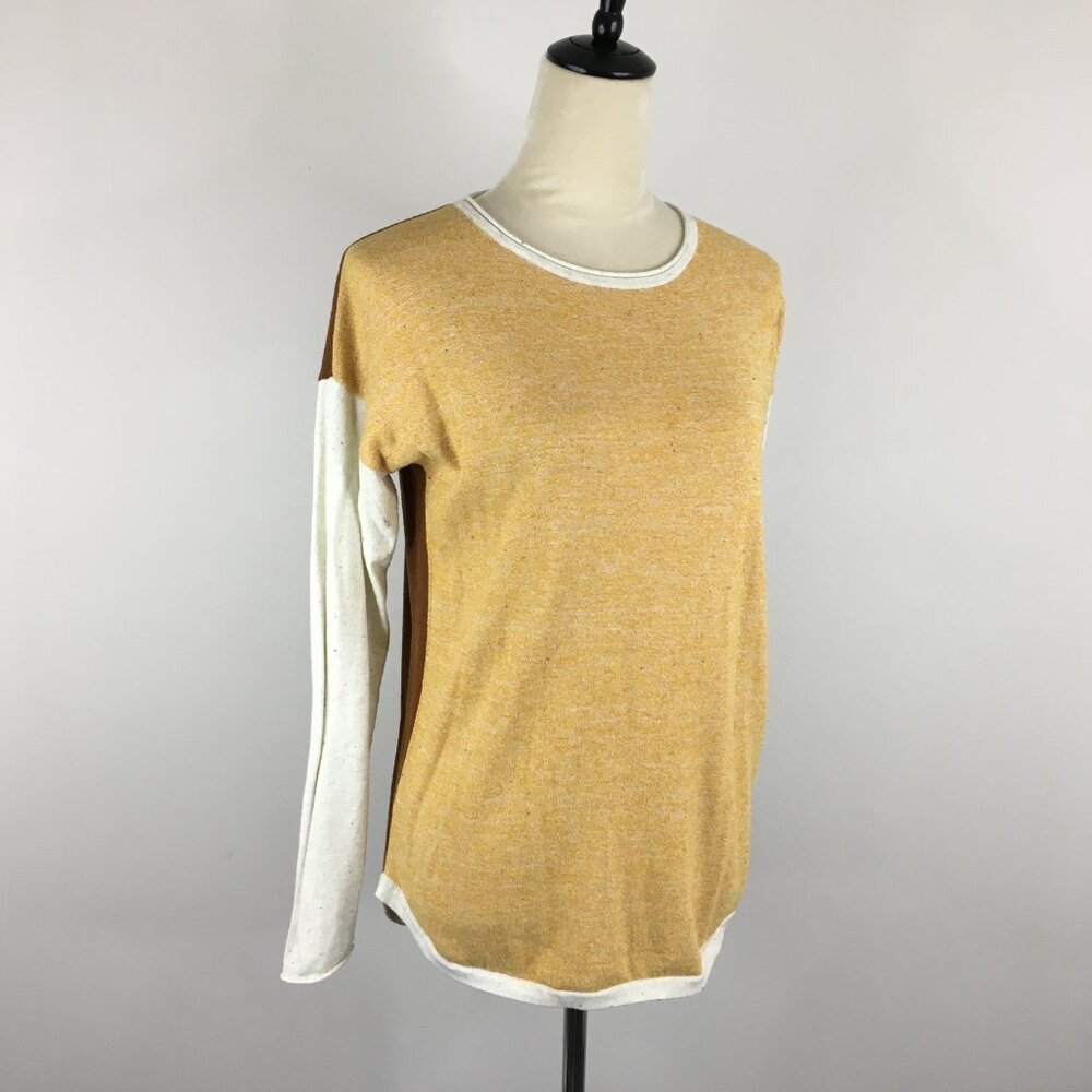 SMARTWOOL Fitted Multicolor Colorblock Wool Blend Knit Pullover Sweater